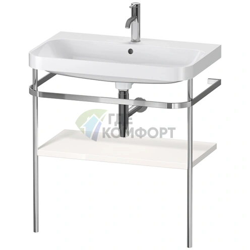 Консольный умывальник Duravit Happy D.2 Plus с полкой, белый глянец (HP4837O2222) - фото 1
