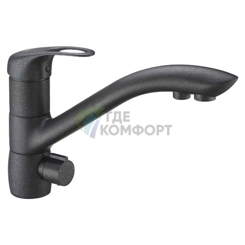 Смеситель для кухни Zorg Clean Water ZR 404 KF черный металл - фото 1