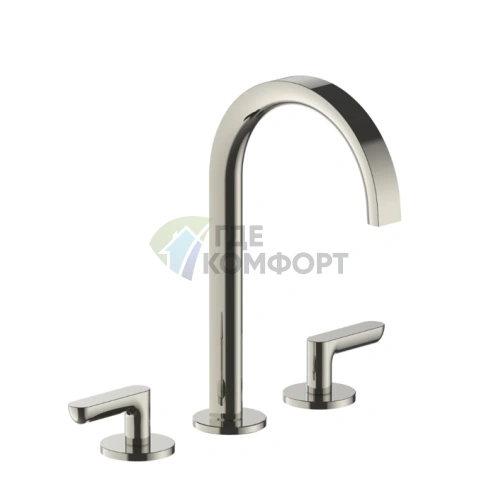 Смеситель для раковины FANTINI ICONA DECO, 3 отверстия, никель PVD (53 95 R107W) - фото 1