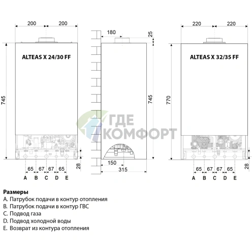 Газовый настенный двухконтурный котел Ariston Alteas X 24 FF NG - фото 4