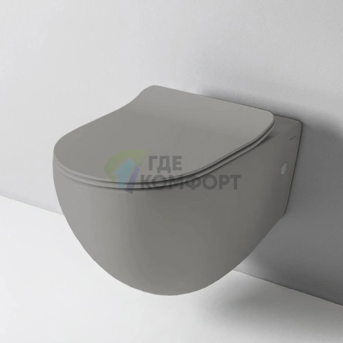 Унитаз подвесной Artceram FILE 2.0 безободковый, 36x52 см, цвет grigio oliva (FLV004 15 00) - фото 1