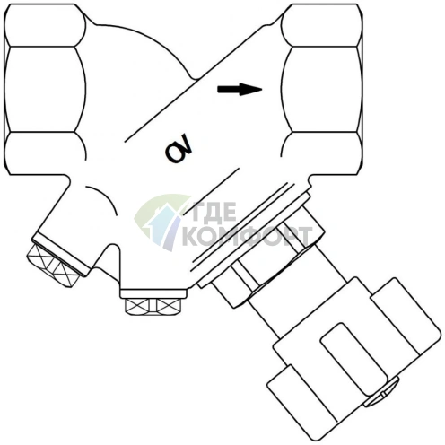 Вентиль запорный Ду 20, 3/4 ВР с заглушками Hydrocontrol ATR Oventrop - фото 2