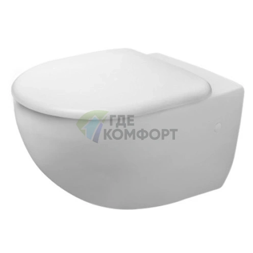 Унитаз подвесной Duravit Architec безободковый с вертикальным смывом, комплект крепления Durafix 365 x 575 мм (2572090000) - фото 1