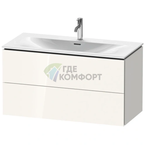 Подвесная тумба Duravit L-Cube 234410 с 2 ящиками, 550x1020x481 мм, цвет White High Gloss (LC630802222) - фото 1