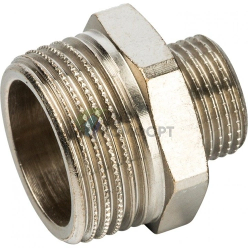 Ниппель STOUT НН переходной 3/4 x 3/8 никелированный - фото 5