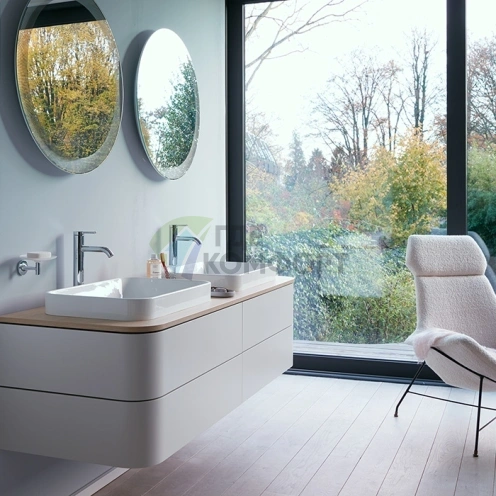 Подвесная тумба Duravit Happy D.2 Plus: 4 вместительных ящика в цвете Nordic White Satin Matt (HP4974B3939) - фото 1