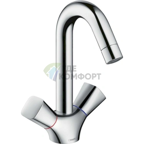 Комплект Hansgrohe Logis: смеситель для ванны с душем, смеситель для раковины и душевая стойка - фото 4