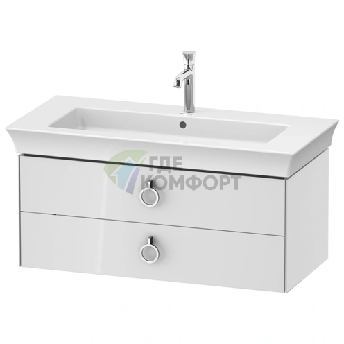 Подвесная тумбочка Duravit White Tulip: 2 ящика, белый высокоглянцевый, 410x984x458 мм (WT435208585) - фото 1
