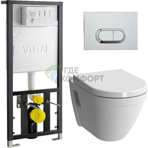 Кнопка для унитаза VitrA S50, хром - фото 1