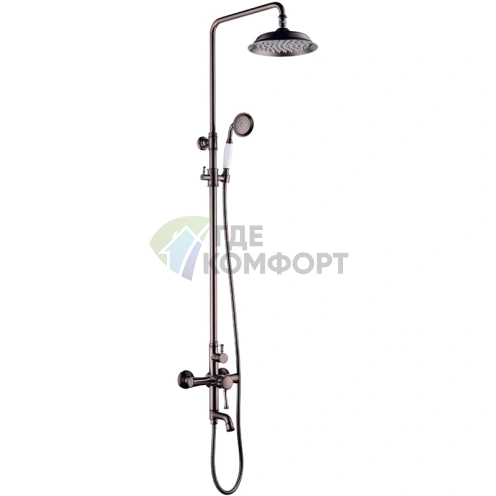 Душевая стойка Lemark Peretto LM6362RB цвет черный кофе - фото 1