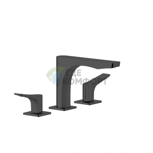 Смеситель для раковины GESSI Rilievo, 3 отверстия, цвет Nero XL (59012#299) - фото 1