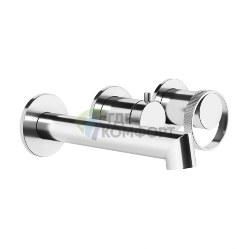 Gessi Anello встраиваемый однорычажный смеситель на 2 Выхода с переключателем и хромированным изливом (63342#031) - фото 1