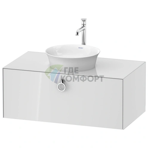 Подвесная тумбочка Duravit White Tulip с ящиком, белая высокоглянцевая (WT498108585) - фото 1