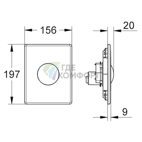Кнопка смыва для унитаза Grohe Skate 38672SD0 хром - фото 10