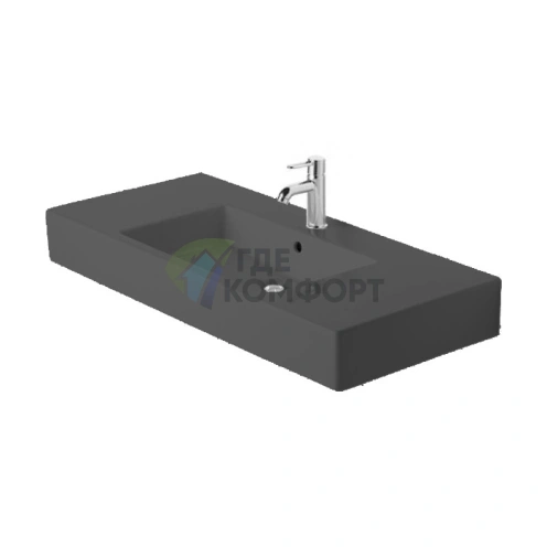 Раковина Duravit Vero для мебели с перел без отв под смеситель 1050x490мм Цвет Черный - фото 1