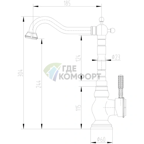 Стильный смеситель Lemark Jasmine LM6645ORB для кухонной мойки - фото 1