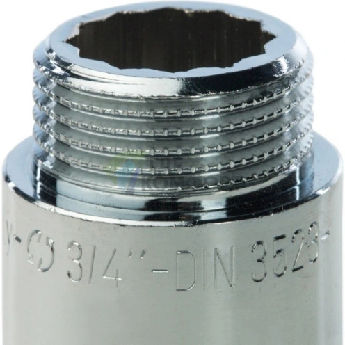 Удлинитель STOUT латунный 3/4 x 30 хромированный - фото 3