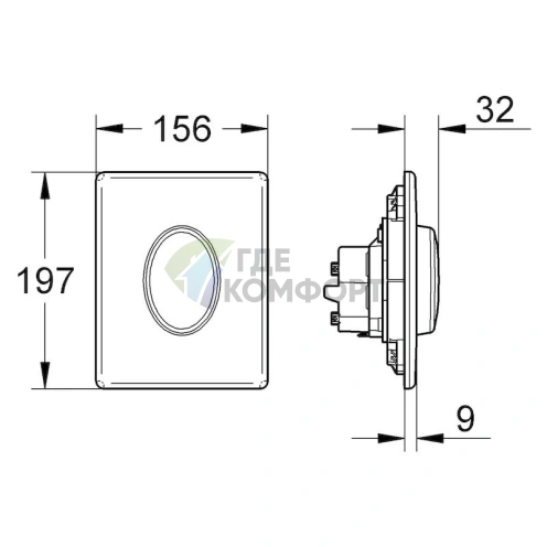 Кнопка смыва для унитаза Grohe Skate Air 38564SH0, белая - фото 3