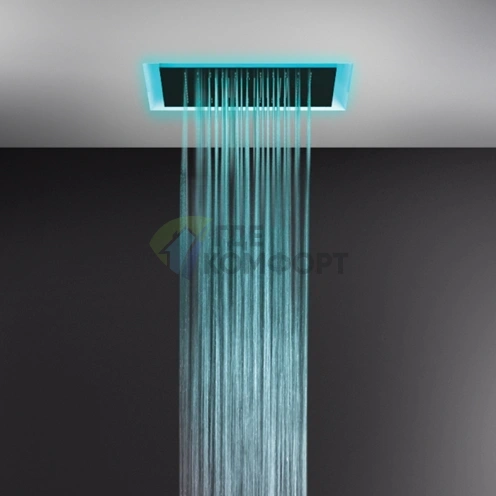 Gessi Afilo Встраиваемая душевая система 50х50 см с тропическим ливнем, водопадом и пультом ДУ (57509#279) - фото 1