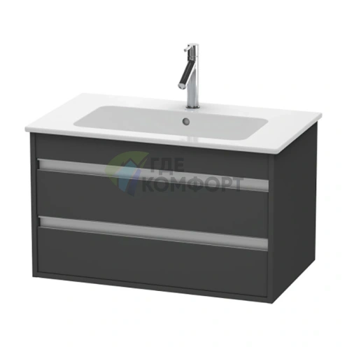База под раковину Duravit Ketho для ME by Starck, графит матовый, 2 выдвижных ящика, 480x800x475 мм (KT642904949) - фото 1
