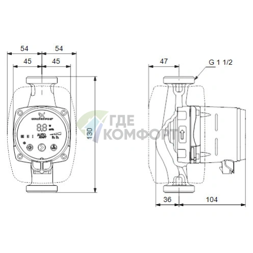 Циркуляционный насос Grundfos ALPHA3 25-60 130 - фото 3