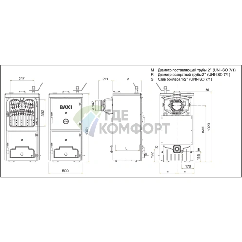 Твердотопливный напольный котел Baxi BPI-Eco 1.350 - фото 2