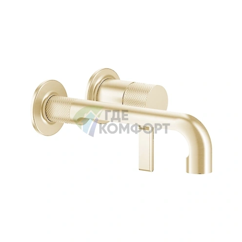 Встраиваемый смеситель GESSI INCISO для раковины с изливом 219-189 мм, золото (58088#246) - фото 1