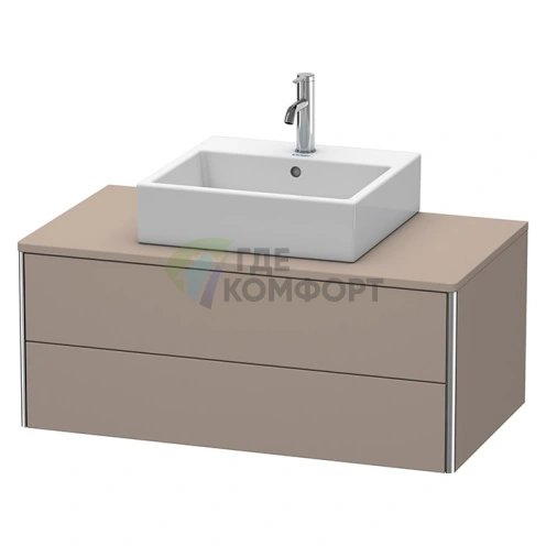 База подвесная Duravit XSquare 1000 мм с двумя выдвижными ящиками в цвете базальт матовый (XS491104343) - фото 1