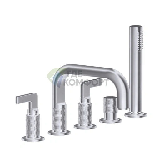 Смеситель для ванны GESSI INCOSO с изливом, ручным душем и переключателем (58040#149) - фото 1
