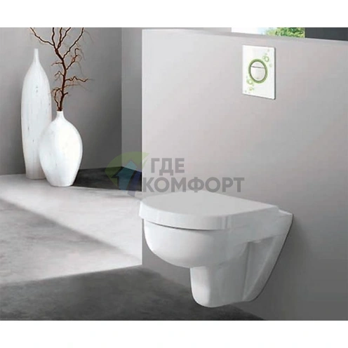 Кнопка смыва Grohe Nova Cosmopolitan 38847LS0 белая с зеленым - фото 2