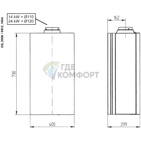 Газовый двухконтурный настенный котел Baxi ECO-4S 24 - фото 4