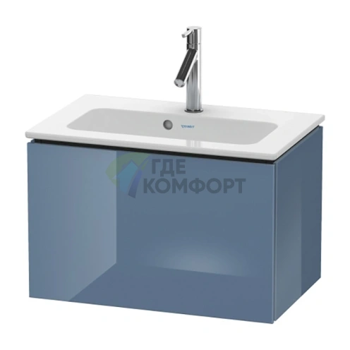 База под раковину Duravit L-Cube 400x620x391 с выдвижным ящиком, цвет голубой камень глянцевый (LC615604747) - фото 1