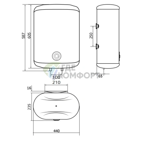 Водонагреватель накопительный электрический Royal Clima GEMMA Inox RWH-GI30-FS - фото 2