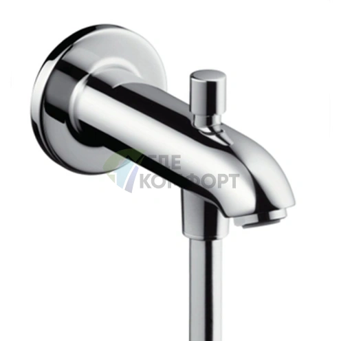 Излив для ванны Hansgrohe с переключателем на душ, 228 мм, хром (13424000) - фото 1