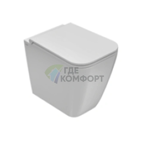 Унитаз напольный безободковый GLOBO Stone 52x36 см со скрытым креплением (ST004BI) - фото 1