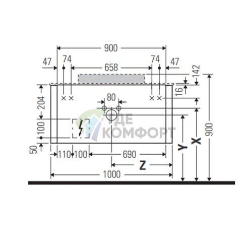 Подвесная тумба Duravit Happy D.2 Plus 354x1000x480 мм, 1 ящик, белый глянец (HP493102222) - фото 2