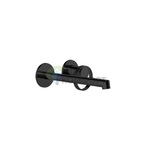 Настенный смеситель Gessi Anello с изливом 194-214 мм, цвет Black XL (63383#299) - фото 1