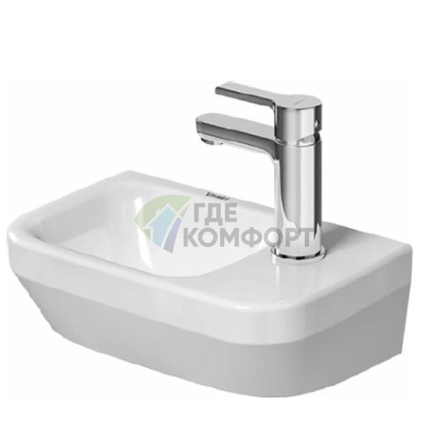 Умывальник Duravit DuraStyle 360x220 мм белый с креплением и отверстием для смесителя справа (713360000) - фото 1