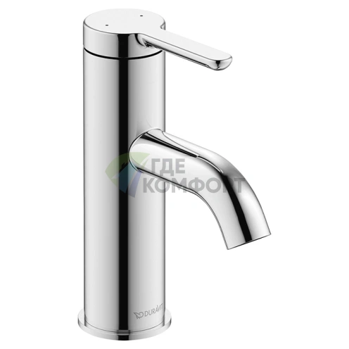 Смеситель для раковины Duravit C.1 однорычажный, на 1 отверстие, хром (C11010002010) - фото 1