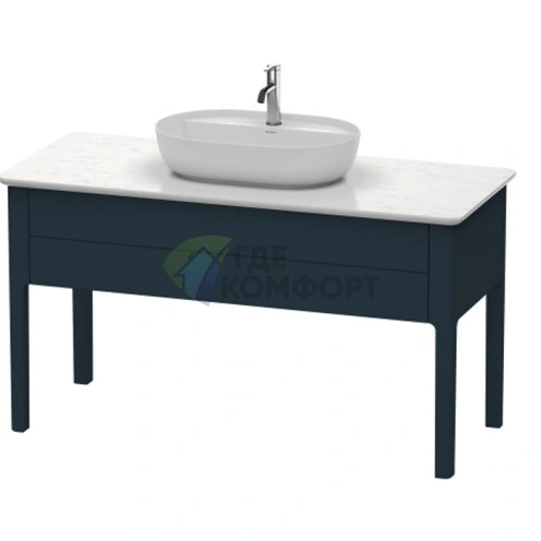 Напольная тумба Duravit Luv с выдвижным ящиком, матовый тёмно-синий (LU956109898) - фото 1