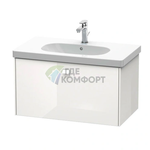 Подвесная тумба Duravit Brioso с выдвижным ящиком, белая глянцевая, 820x469x452 мм (BR404602222) - фото 1