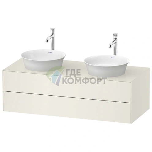 Подвесная тумба Duravit White Tulip Nordic White HighGloss, 408x1300x550 мм, 2 ящика (WT4988BH4H4) - фото 1