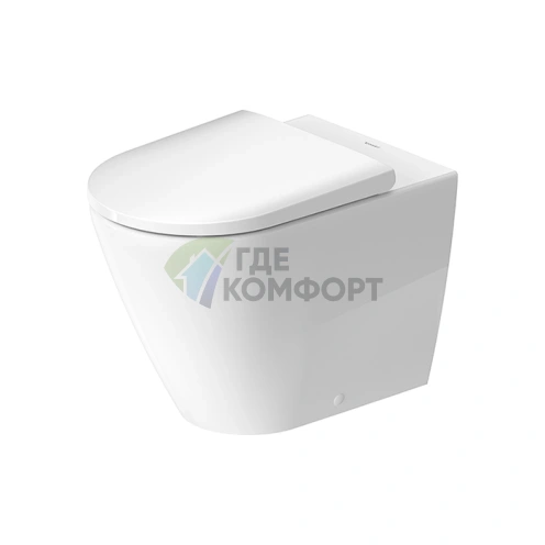 Напольный унитаз Duravit D-Neo: безободковая модель со скрытым сливом, белый (2003090000) - фото 1
