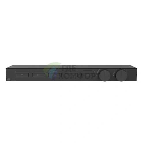 Термостат для душа Gessi Hi-Fi Black XL с полкой из матового стекла и подключением до 5 источников (63028#299) - фото 1