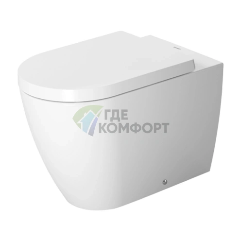Унитаз Duravit ME by Starck напольный пристенный с горизонтальным стоком 4,5 л 370x600 мм белый с WonderGliss (21690900001) - фото 1