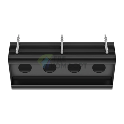 Профиль линейный GESSI BINARIO 880 мм для 4 модулей, цвет Black XL, установка Easy-Fix (61127#299) - фото 1