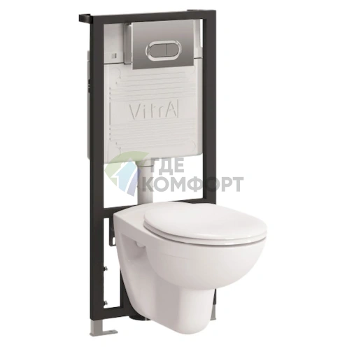Кнопка смыва для унитаза VitrA Normus 9773B003-7202, хром - фото 1
