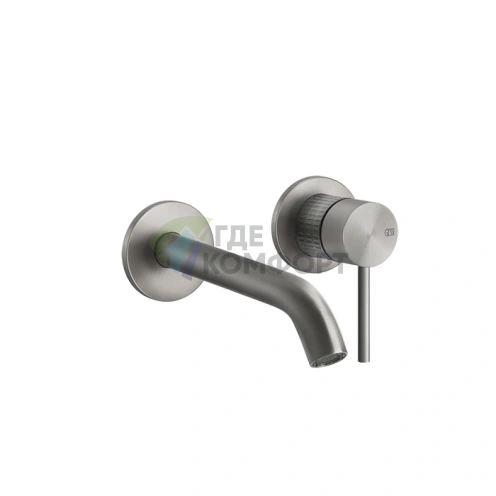 GESSI 316 Встраиваемый смеситель для раковины с изливом, брашированная сталь (54283#239) - фото 1