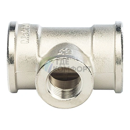 Stout Тройник ВВ переходной никелированный 1X1/2X1 - фото 2