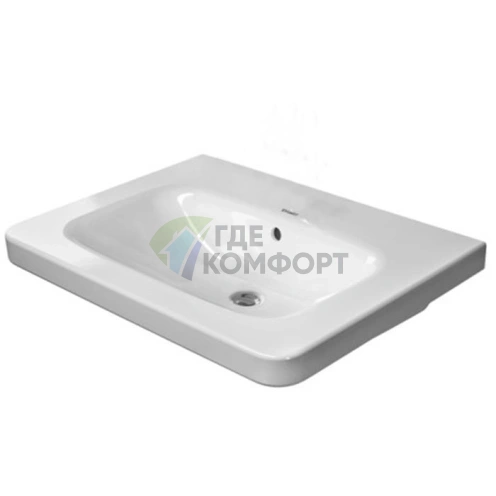 Раковина Duravit DuraStyle для мебели без отверстия под смеситель 650x480 мм белая (2320650060) - фото 1